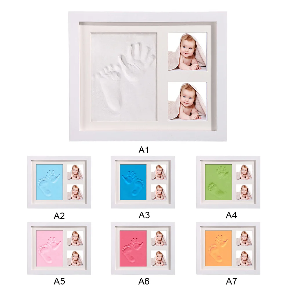 

Baby Memorable Hand Footprint Photo Frame Handprint Mud Set Baby Gift Mold Hand And Foot Mud Keepsake Kit