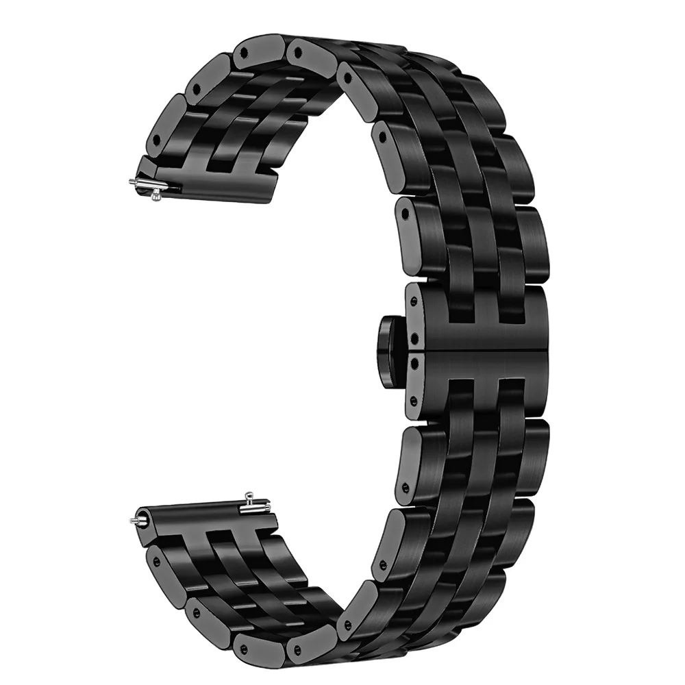 TRUMiRR ремешок для часов из нержавеющей стали+ устройство для удаления звеньев для samsung Galaxy Watch 42 мм 46 мм быстросъемный ремешок с застежкой-бабочкой