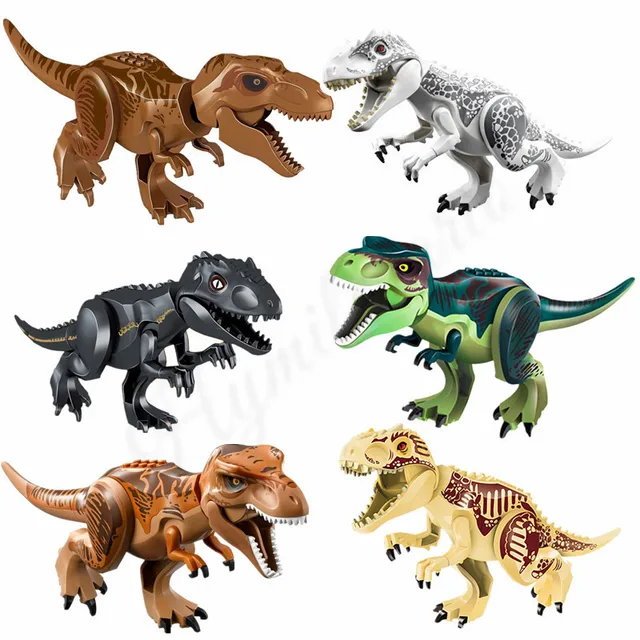 2Pcs Jurassic World Tyrannosaurus Indominus Rex I Rex T