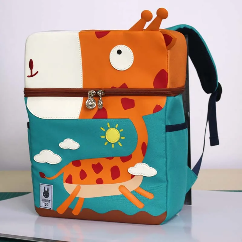 

3D Cartoon Animal Kids Dinosaur Giraffe Unicorn Whale Elephant Flamingo Solid Color Backpack Children Pack