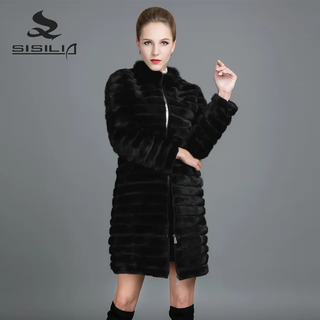 Pelliccia Visone Moda Di Inverno Sisilia 2017 Delle Cappotti qET4P