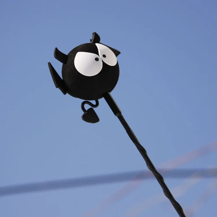 Hot Sale Cool black devil EVA foam aerial antenna ball topper antenna