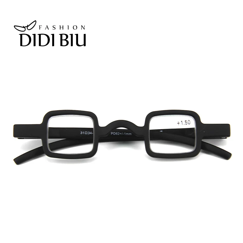 Маленькие квадратные мини очки для чтения YOK'S, черные очки для дальнозоркости, увеличительные очки, диоптрии+ 1,50+ 2,00+ 2,50 UL1089