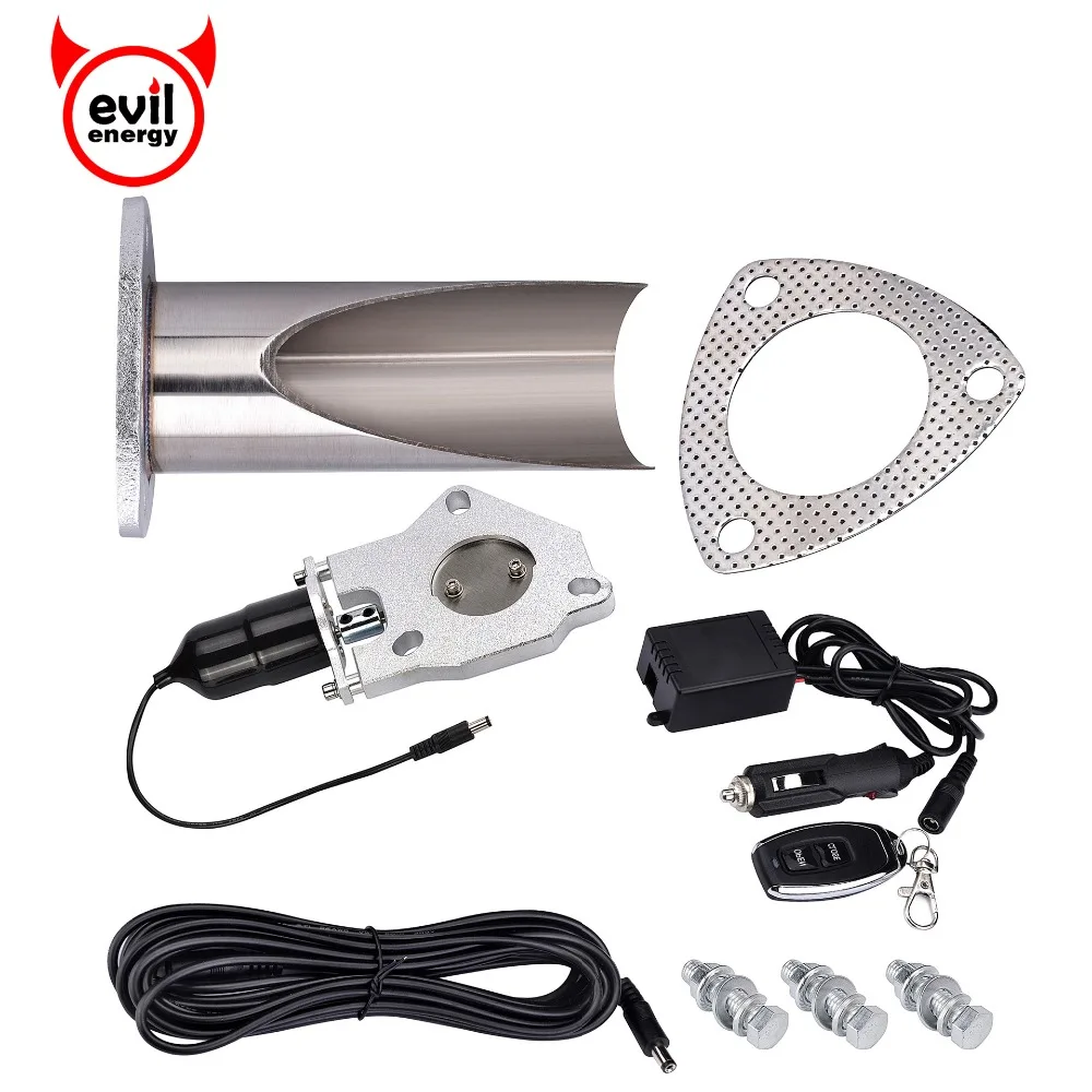 evil energy 2.25&quot Stainless Steel Electric Exhaust Cutout Downpipe E-cut Be Cut Pipe Out With Remote Control | Автомобили и