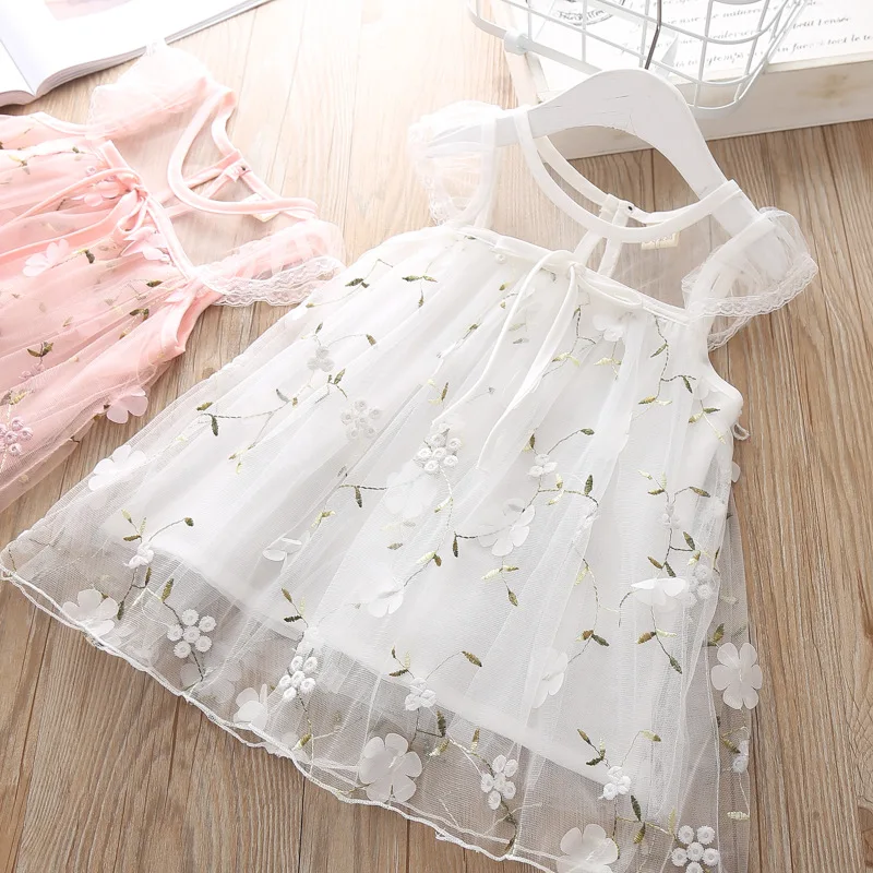 

Toddler Dresses for Girl Summer Christening Party Wedding White Dress for Baby Girl Lace Vestido Infantil 1Year Princess Clothes