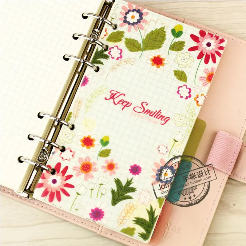 Jamie Planner Original A7 A6 A5 PP Material Separator Pages 6 loose Leaf Notebook Separator Pages