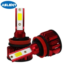 Buy ASLENT 2PCS mini Auto Bulbs LED H7 H4 H11 H8 H9 9005 HB3 9006 HB4 LED Lamp Car Headlights Fog Lights 80W 16000LM 6000K 12V 24V Free Shipping