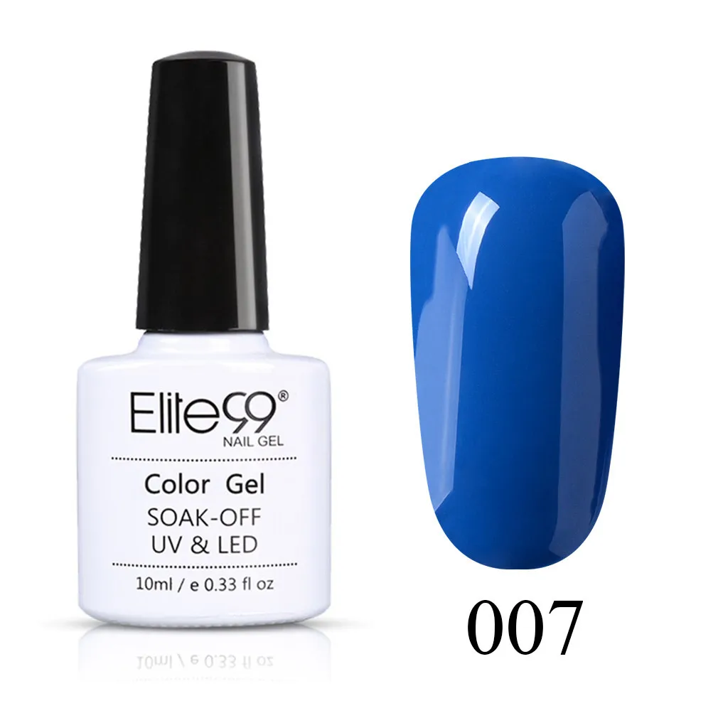 Elite99 10 мл серый Цветной Гель-лак для ногтей Soak Off праймер верхнее покрытие Гель-лак для маникюра стойкий Светодиодный УФ-гель лак для ногтей - Цвет: BU007