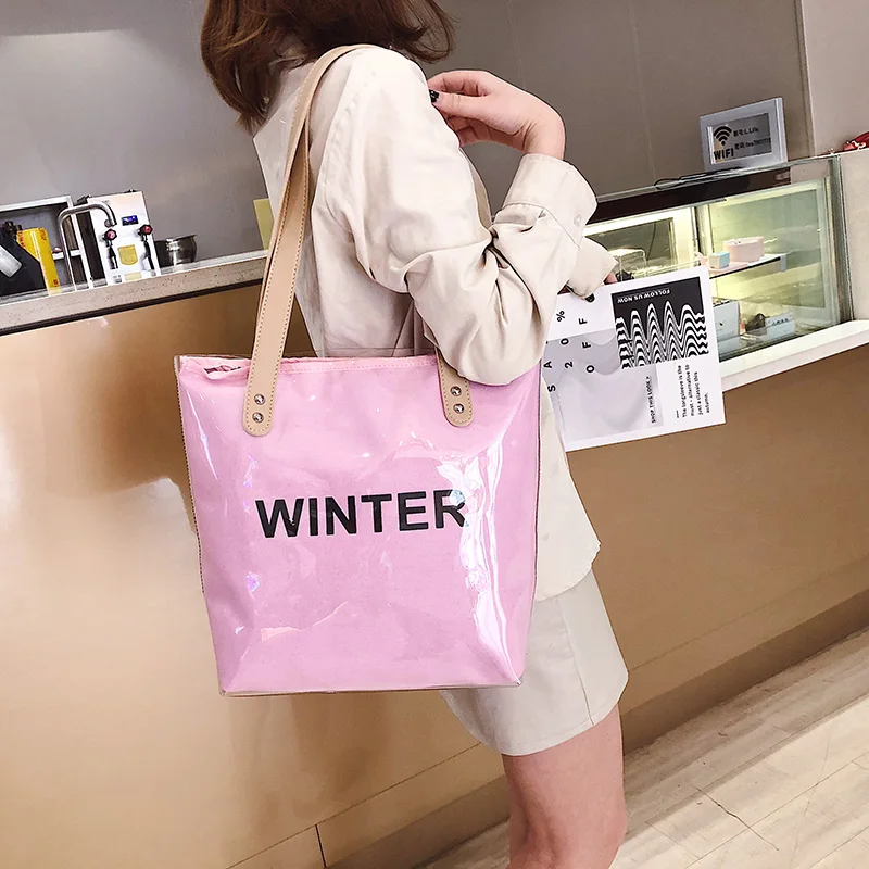 A Nero Tote 2019 colore Sac Giallo Borse Main Il Spalla Tracolla Trasparente style4 Modo Da Rosa Con bianco Del Grande Delle Le Per Sacchetto Spiaggia Casual colore Femminile style1 style2 Donne Borsa Di style3 WS1wqr0Sv