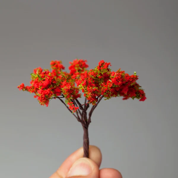 Миниатюрное многоцветное дерево BEAUFORT, сосна, красный клен, вишня, гриб, микро пейзаж, украшения для суккулентов, украшение для растений - Цвет: tree