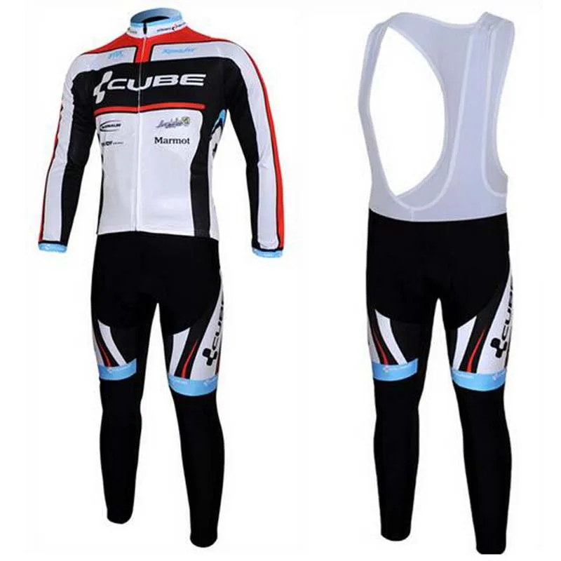 ФОТО 2017 New Sportswear CUBE long Sleeve cycling jersey sets bicycling shirts suits Bicycle bike MTB Ciclismo cycle clothing