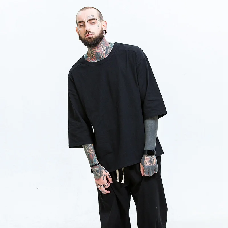 7XL 8XL Летняя мужская футболка и шорты в китайском стиле костюм Танга футболка с коротким рукавом рубашка большого размера 9XL 10XL футболки