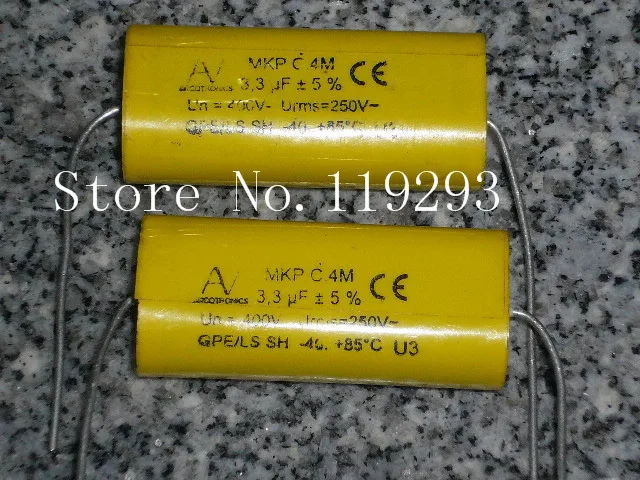 

[BELLA]Italy MKPC4M series of copper foot AV enthusiast divide axial 3.3UF400V do better than Suren--20pcs/lot