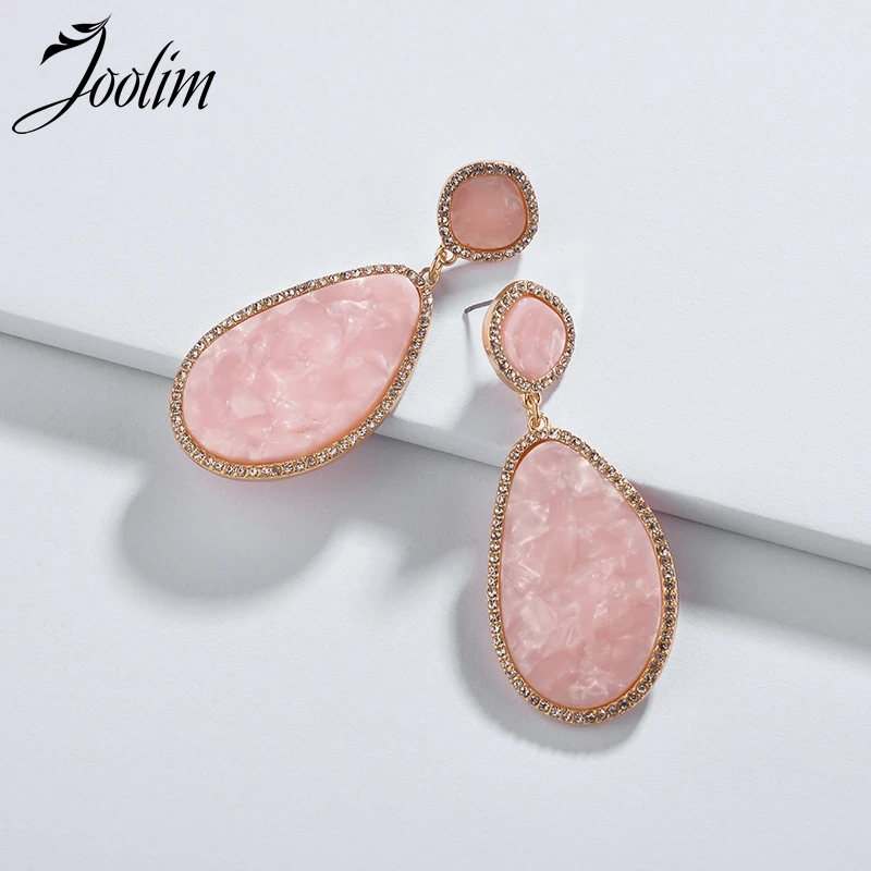 

Joolim Jewelry Wholesale/Pink Gray Oval Resin Drop Earring European Earring