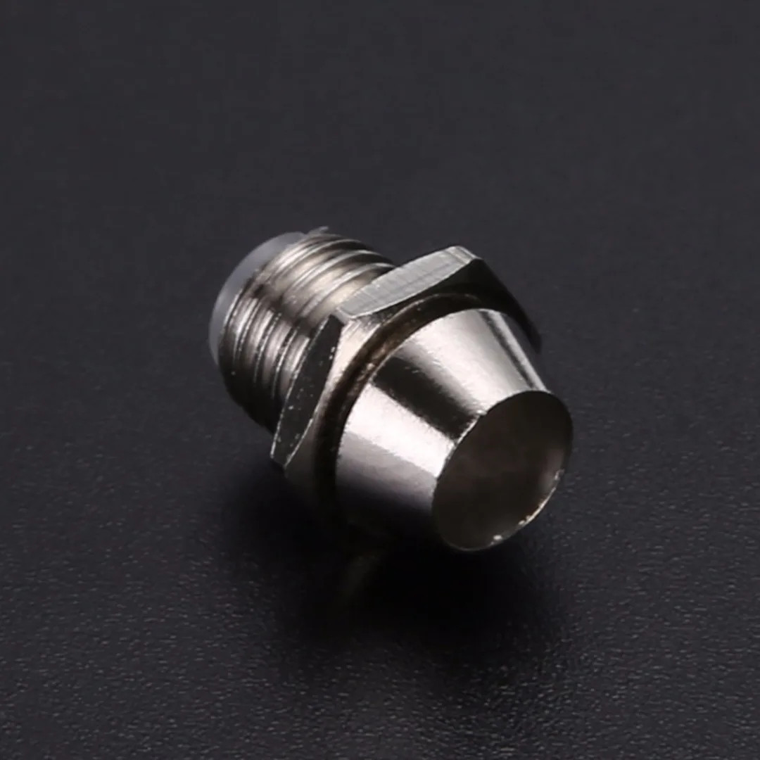 10pcs 3mm LED Emitting Diode Metal Bezel Holder Round Chrome LED Lamp Base with 10pcs Plastic Cover