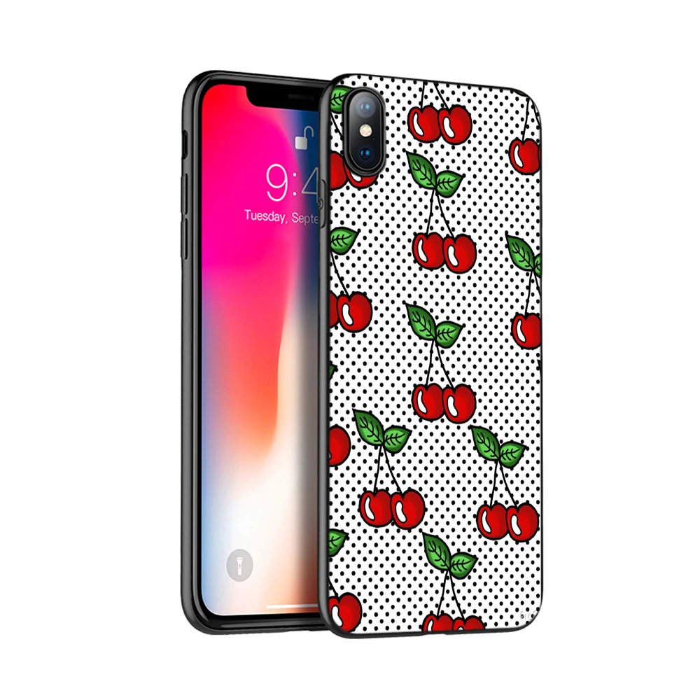 Чехол из ТПУ для iphone 5 черный силиконовый чехол 6 6s 7 8 plus x 10 XR XS 11 pro MAX с фруктами