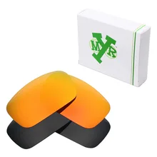 2 пары Mryok поляризованные Сменные линзы для солнцезащитных очков Оукли коленчатого вала маскирующий черный и огненный красный