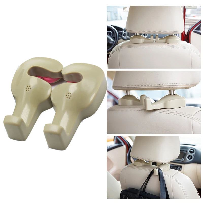 

Universal Car Hook Auto Seat Headrest Hidden Hooks Portable Hanger Purse Bag Organizer Car Accessories 2pcs