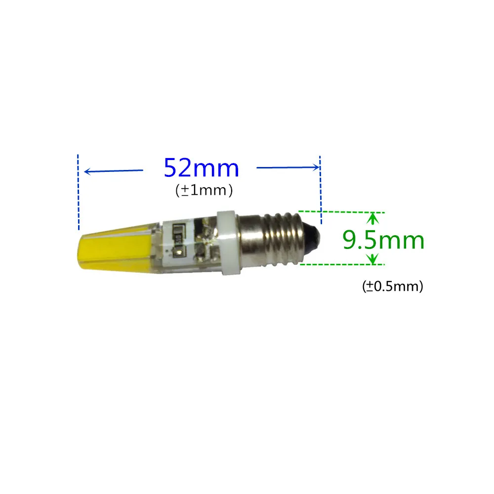 Светодиодный светильник COB E10 12V 220V осветительная лампа E10 AC12V лампа-фонарик люстра Хрустальная колба