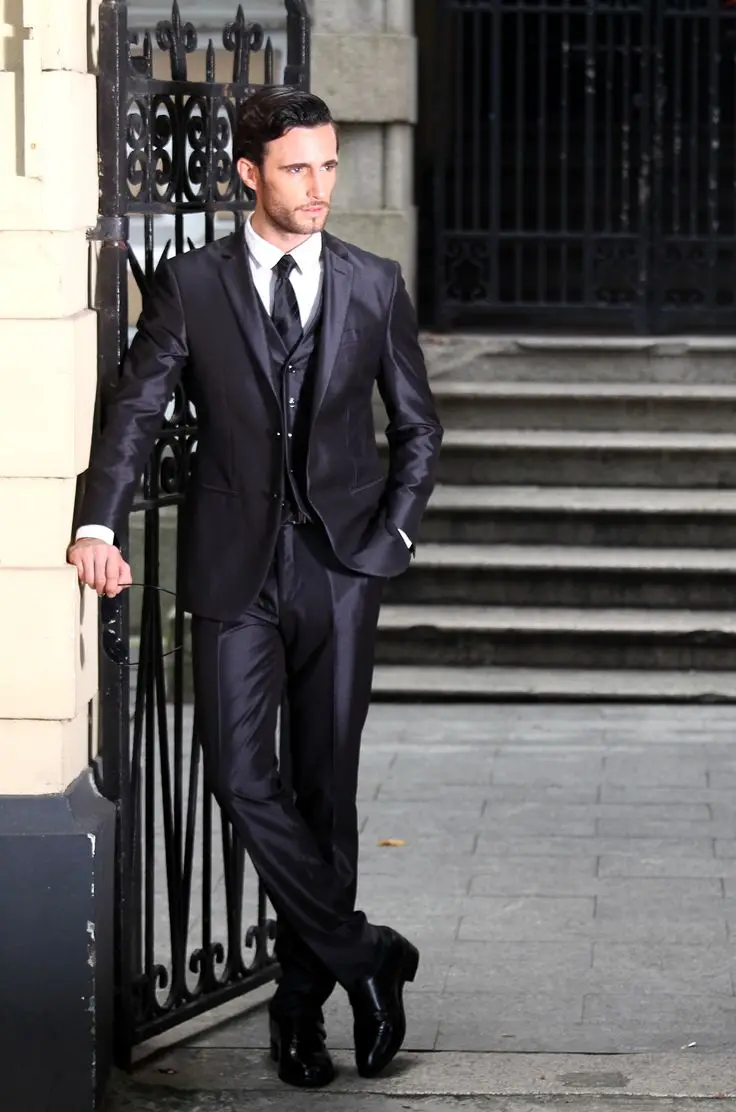 2017 Latest Coat Pant Design Italian Navy Blue Prom Men