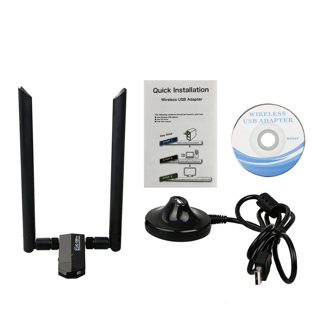 1200 Мбит/с USB 3 0 WiFi адаптер антенный приемник двухдиапазонный 2 4G и 5 8G беспроводной