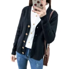 Knitted Cardigan Women 2019 Spring New Korean V-Neck Retro Sweater Jacket Elegant Solid Color Long Sleeve Ladies Knitwear Lj338
