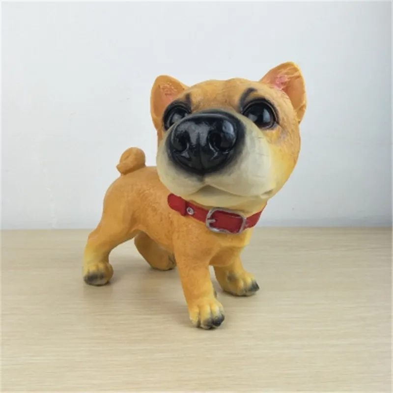 Us 2302 20 Offcute Puppy Statue Simulation Animal Dog Pugbeagleshiba Inugerman Shepherd Dog Creative Home Decor Resin Action Figure Toy In