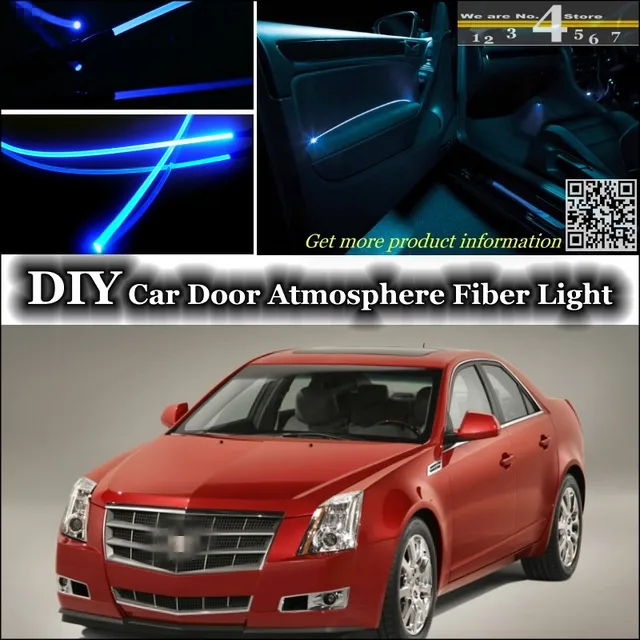 For Cadillac Cts Cts V Interior Ambient Light Tuning Atmosphere Fiber Optic Band Lights Inside Door Panel Llumination Tuning