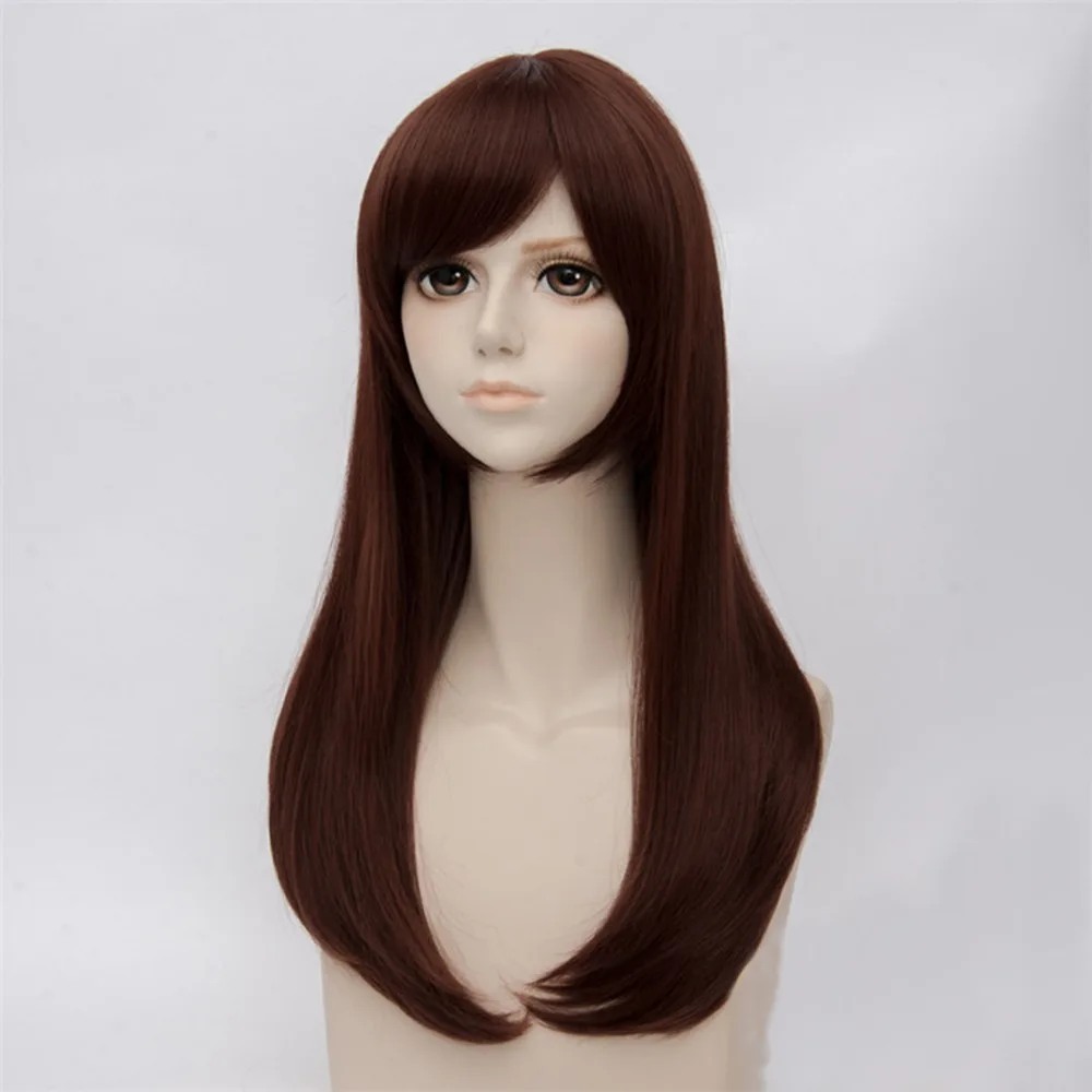 Ms. 65 см парик игра VEVEFHAUNG OW DVA D. VA костюм для косплея коричневый Hana DVA song wig ролевые игры