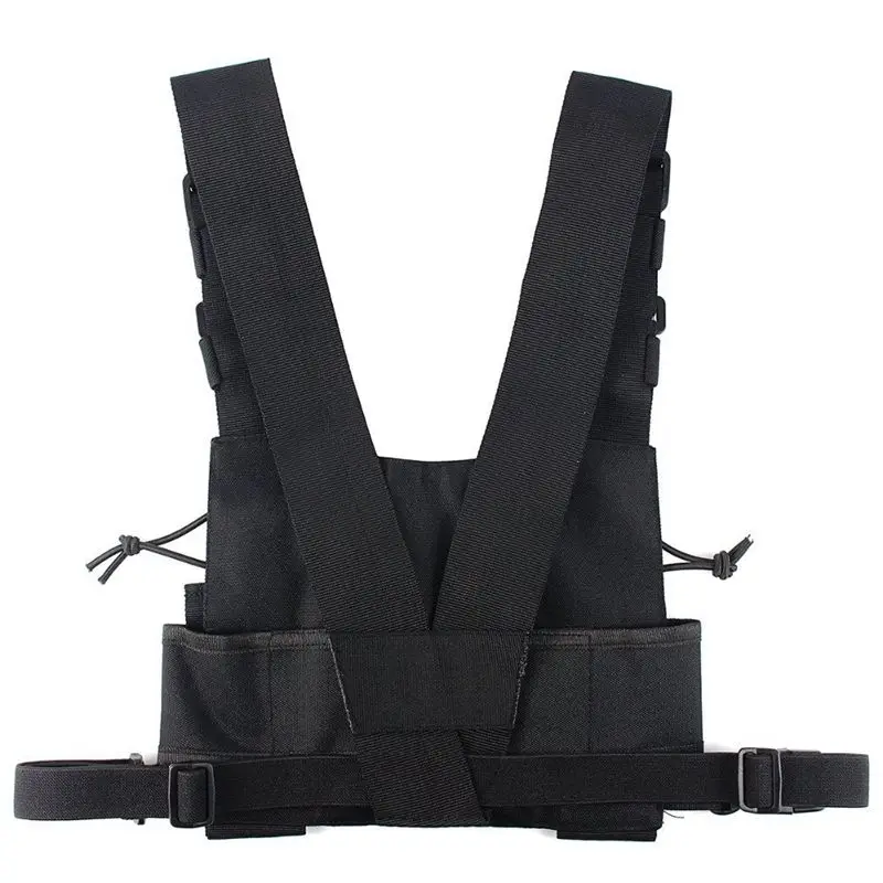 Radios Pocket Radio Chest Harness Chest Front Pack Pouch Holster Vest Rig Carry Case for 2 3