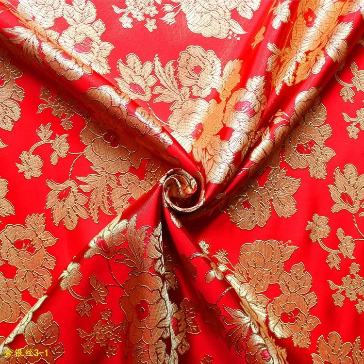 CF435 1 метр 150 см ширина 5 цветов Высококачественная металлизированная ткань из жаккардовой парчи для китайского Qipao косплей платье DIY ткань
