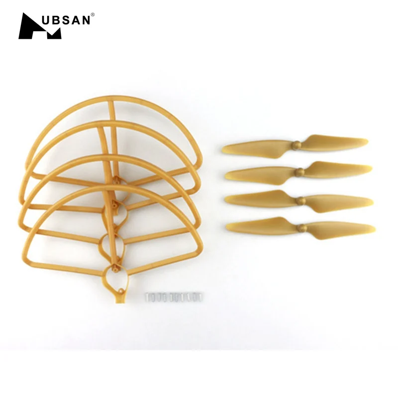 

Hubsan H501S H501C RC Quadcopter Sapre Parts FPV Replacement Accessories Gold CW / CCW Propellers & Protection Cover Set Combo