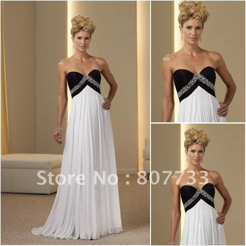 black and white mother of the bride