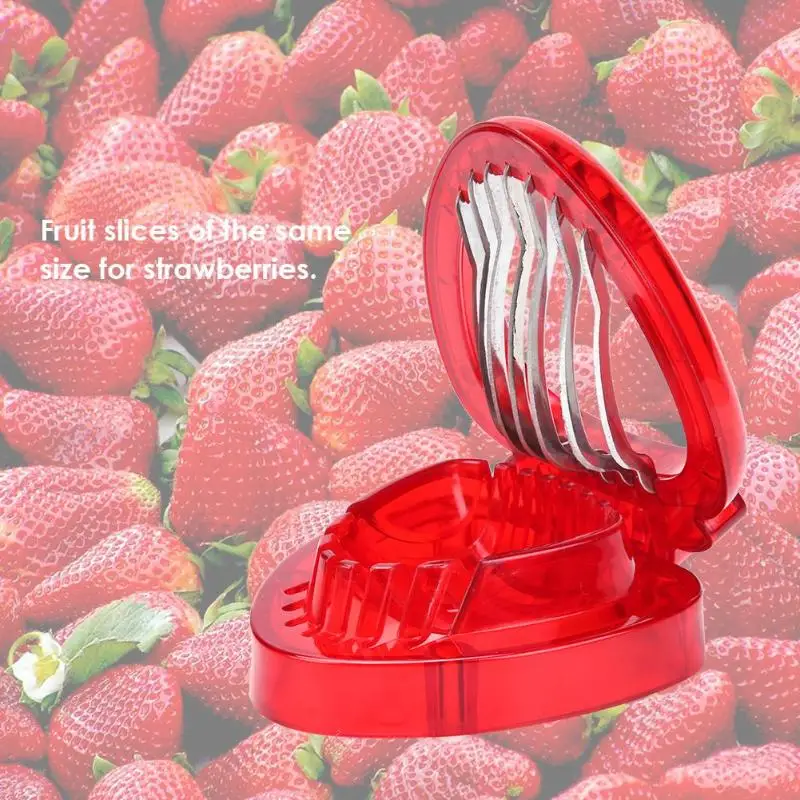 Strawberry Slicer Corer Stainless Steel Strawberry Huller Leaf Stem Remover Strawberry Cutter Blade Fruit Tools Kitchen Gadgets