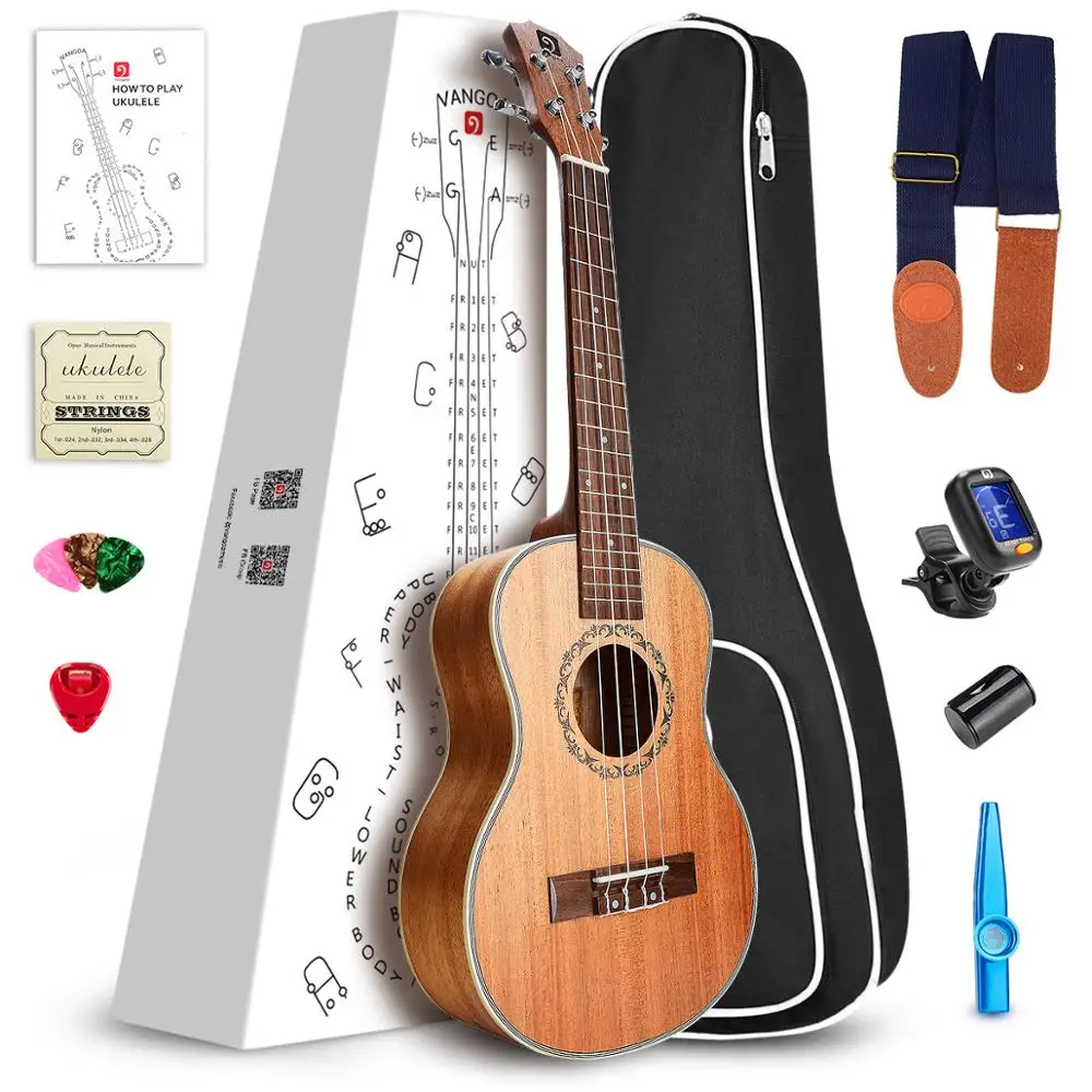 

23 Inch Concert Ukulele Mahogany Ukulele Acoustic Ukulele Mini Guitar with Ukulele Kit