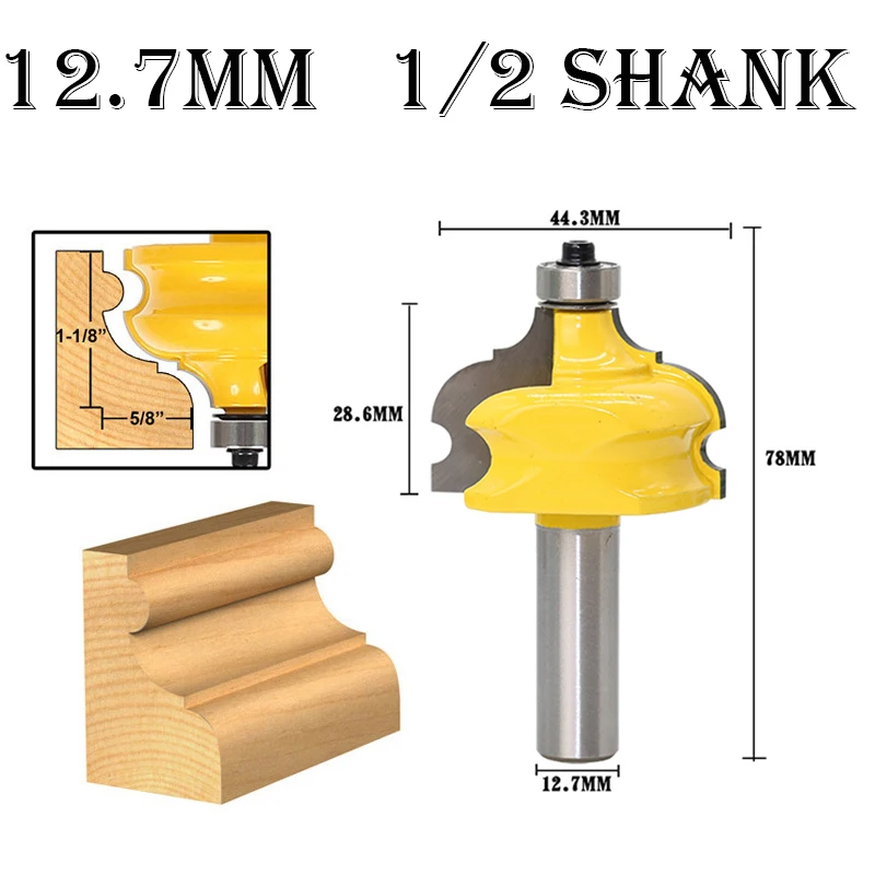 Мм 12,7 мм Деревообработка бисера литья и окантовкой фреза 1/2 хвостовик гравировка древесины шип измельчители инструмент 080629