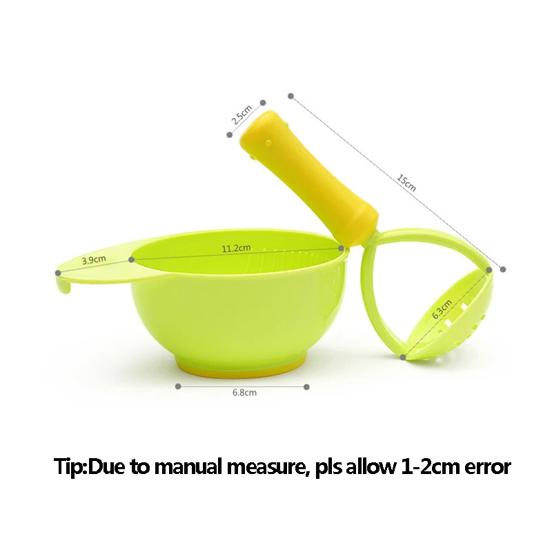 Baby BPA Free Food Mills Grinding Bowl Infants Manual Fruit Processor Tools Children Hand Feeding Food Grind Making Bowl MY0021 (15)