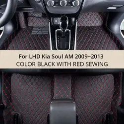 Для LHD Kia Soul AM 2013 2012 2011 2009 2010 автомобильные коврики на заказ коврики авто Интерьер кожаный коврик для ног Аксессуары автомобиля-Стайлинг