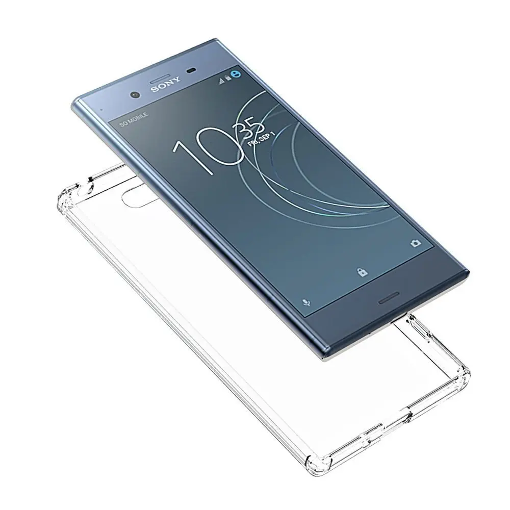 Прозрачный твердый Чехол на sony Xperia XZ1 чехол на sony Xperia XZ2 чехол на sony Xperia XZ3 ударопрочный бампер силиконовый TPU+ пластик чехлом чехол на sony Xperia XZ1 компактный Чехол для sony Xperia XZ2 Премиум