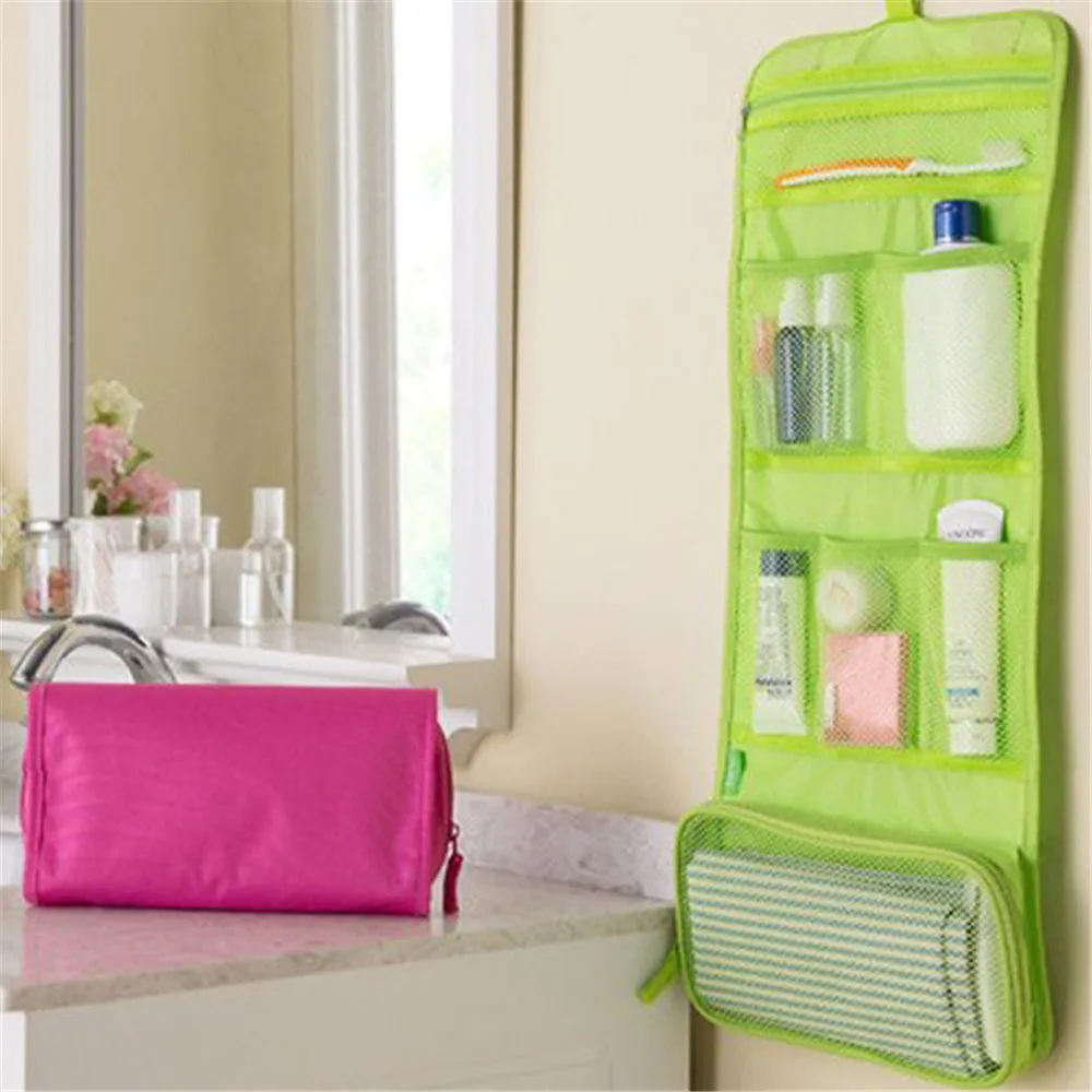 

Travel Toiletry Bag Polyester Organizer Cosmetic Case Makeup Beauty Hanging Travel Bags