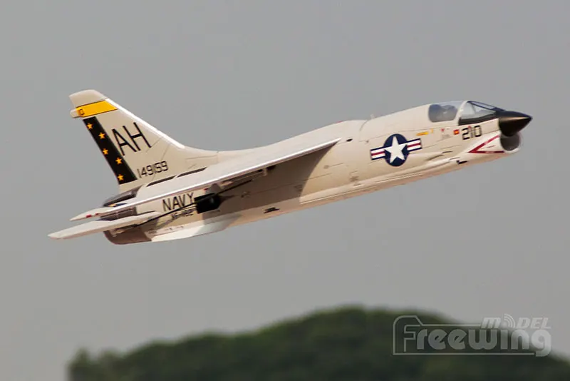 

Freewing New Plane 64mm F-8E CRUSADER RC Jet Toy Ready To Fly RTF Version, But NO Battery, Good For Beginner