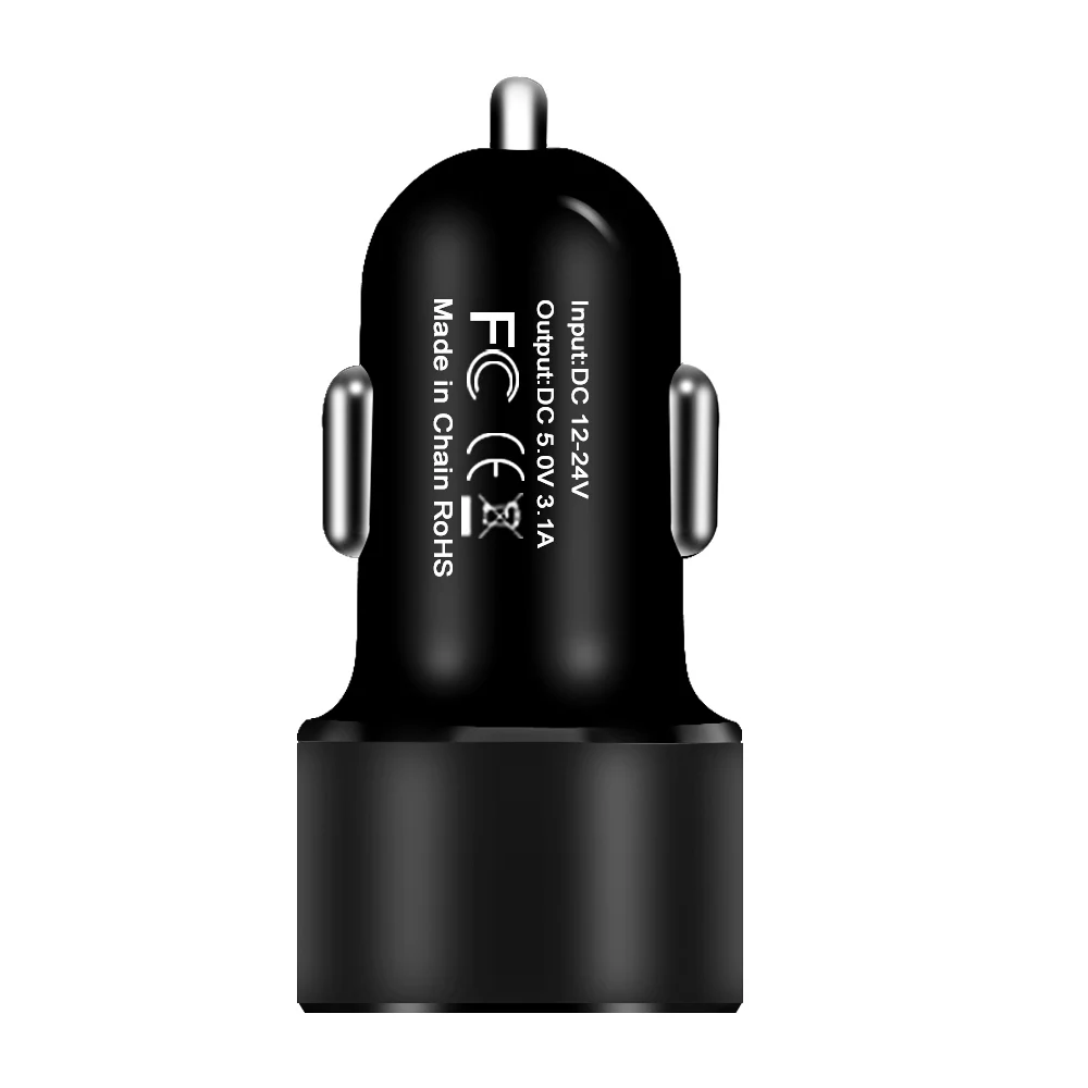 Universal Dual Usb Car Charger 5V 3.1A With LED Display Phone Car-Charger for Xiaomi Samsung S8 iPhone X XS 8 Plus Tablet etc