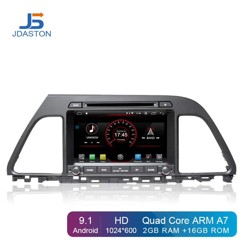 

JDASTON Android 9.1 Car DVD Player For HYUNDAI Sonata 2015 2016 Multimedia GPS Navigation 2 Din Car Radio Audio Stereo WIFI