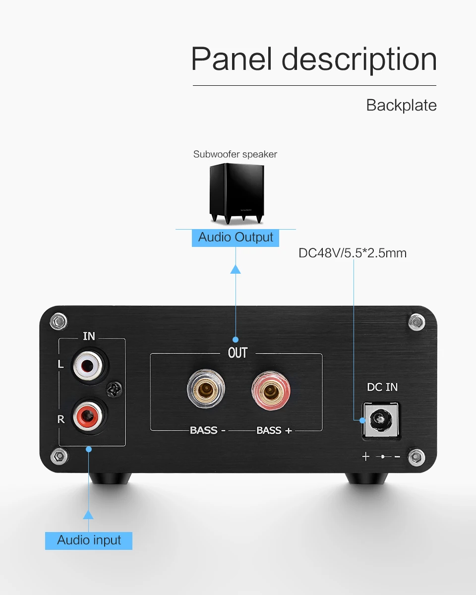 TL072 PCM1804 OPA1632DR мини TAS5630 DC48V 600 вт сабвуфер усилитель домашний Hifi цифровой аудио усилитель класса D для домашнего звукового кинотеатра