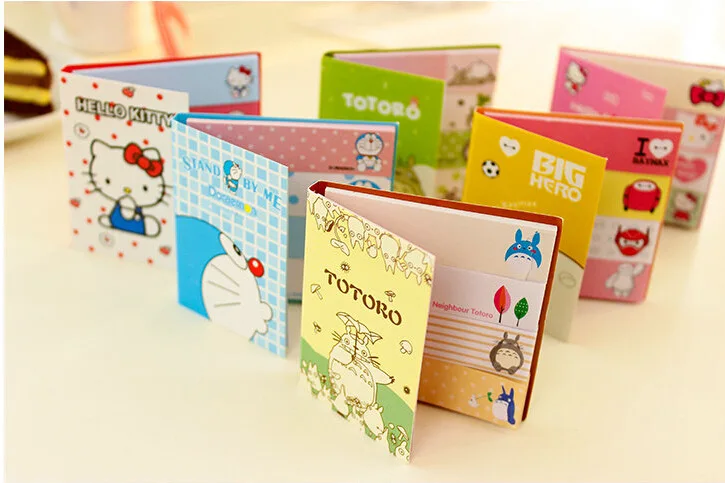 Kawaii корейский мультяшный Baymax Doraemon Totoro N times Sticky Memo Note Book Message Tab блокнот стикеры блокнот блокноты канцелярские принадлежности