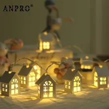 Anpro светодиодный гирлянды рождественские сказочные огни Рождественская елка дом Стиль украшения для дома вечерние свадебные украшения лампы