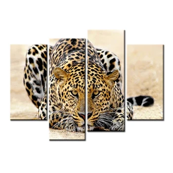 

Frameless America Leopard Spray Paintings Modern Animal Print Paitnting on Canvas Home Decor Wall Art Picture For Living Room