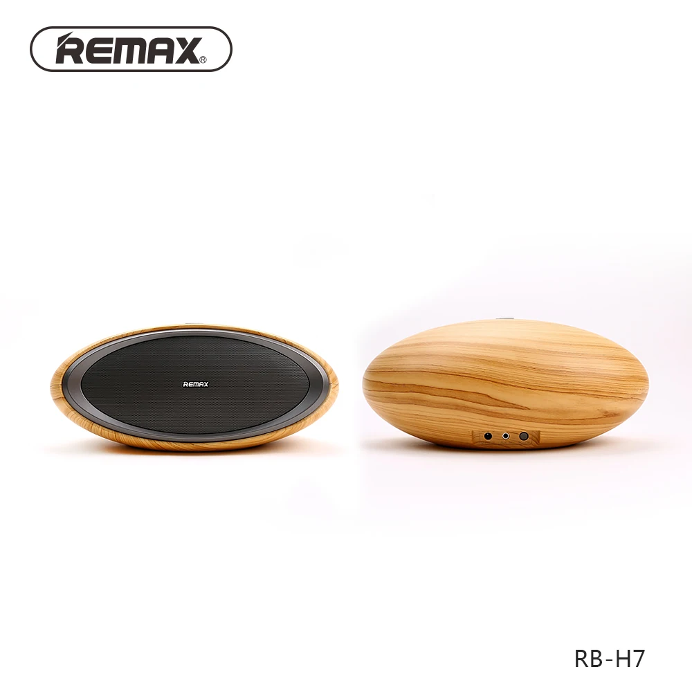 REMAX rb-h7 Bluetooth 4,2 NFC динамик сабвуфер Вибрация 2 трека 3D деревянная крышка настольная Беспроводная овальная форма современная мода