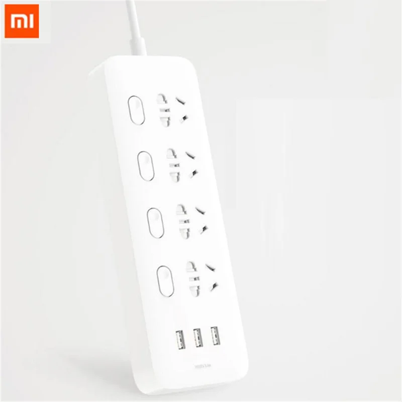 Оригинальный блок питания Xiaomi Mijia 4 розетки отдельных переключателя управления 5