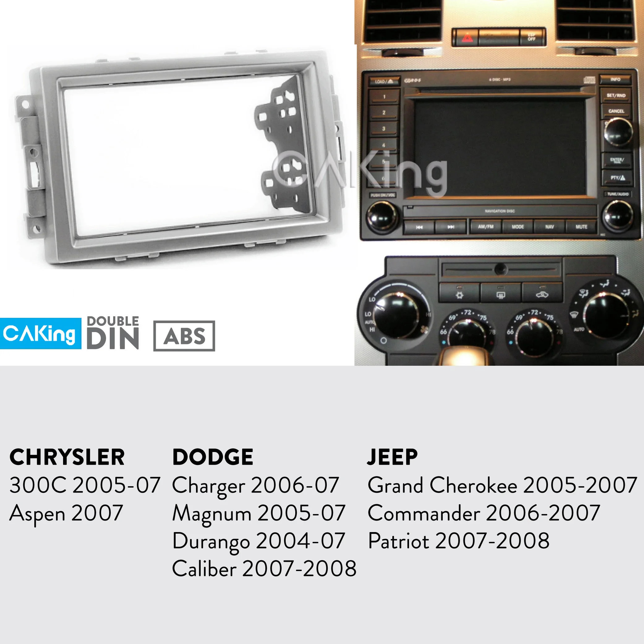 Панель радиосвязи для DODGE charger 2006-07; Magnum 2005-07; Durango 2004-07; Калибр 2007-2008 Dash Kit переходная пластина адаптер